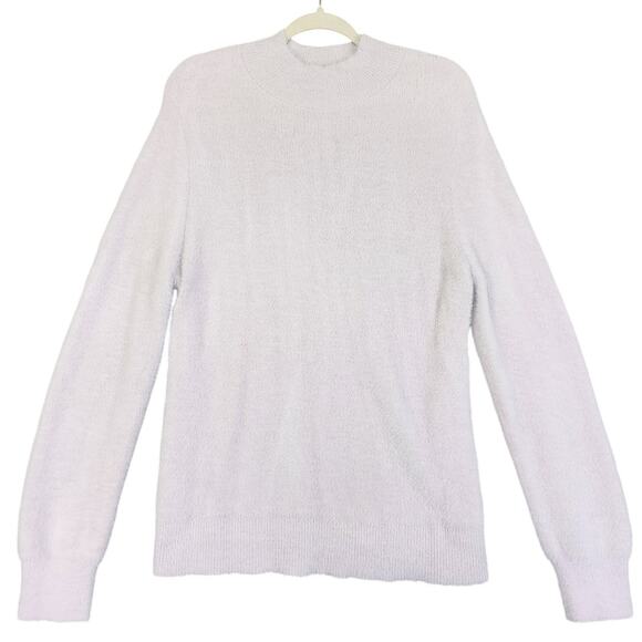 Bailey 44 Womens Mock Neck Fuzzy Sweater Size Large Lilac Lavender Soft Altered - Picture 1 of 12
